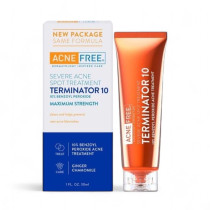 Крем від акне, прищів, вугрів acne free terminator 10 acne treatment 30 мл