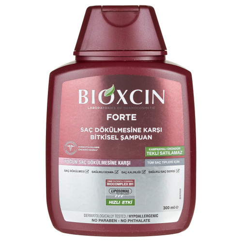 Шампунь Bioxcin Forte рослинний шампунь проти інтенсивного випадання волосся 300мл