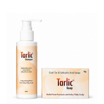 Tarlic Shampoo и Tarlic Soap в наборе для ухода за кожей головы и тела при шелушении, зуде и себорейных проявлениях