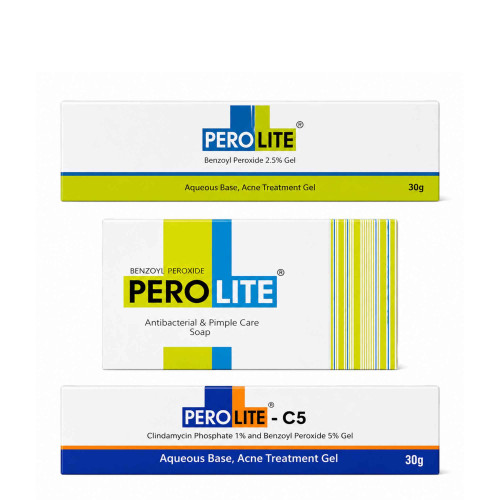Комплекс Perolite 2.5% Gel + Perolite Soap + Perolite-C5 — повний BPO-комплекс від акне