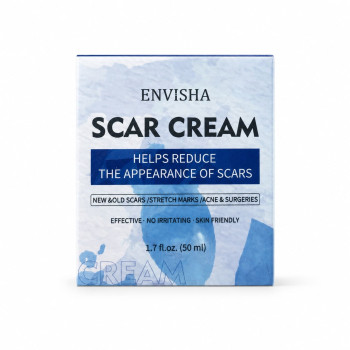 ENVISHA Scar Cream крем для шрамів, рубців, розтяжок і слідів постакне з мигдальною олією та гліцерином 50 мл